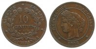 Frankreich 10 Centimes Br Ceres, A (Paris) -