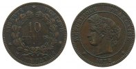Frankreich 10 Centimes Br Ceres, K (Bordeaux) -