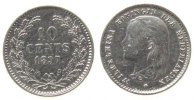 Niederlande 10 Cent Ag Wilhelmina I, Schulman 882 -
