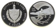 Kuba 5 Pesos Ag Olympiade Abfahrtslauf -