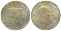 Dänemark 10 Kronen Ag Hochzeit Margarethe, feine Patina -