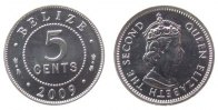 Belize 5 Cents Al Elisabeth II -