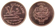 Guyana 5 Dollar Ku-St Zuckerrohr Image