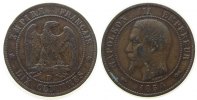 Frankreich 10 Centimes Br Napoleon III, D (Lyon) -