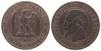 Frankreich 5 Centimes Br Napoleon III, MA (Marseille), gereinigt -