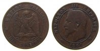 Frankreich 10 Centimes Br Napoleon III, K (Bordeaux) -