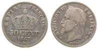 Frankreich 50 Centimes Ag Napoleon III, A (Paris) -