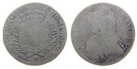 Frankreich 1/2 Ecu aux branches d'olivier Ag Louis XV, B (Rouen) -