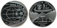 Italien 5 Euro 2004 Ag Historisches Fußballspiel, Fußballweltmeisterschaft in Deutschland 2006 pp