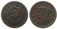 USA 1 Cent Br Braided Hair -