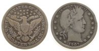 USA 1/4 Dollar Ag Barber, Randstoß -