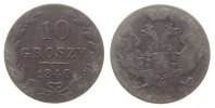 Polen 10 Groszy Ag Nikolaus I von Rußland, MW -