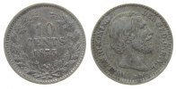 Niederlande 10 Cent Ag Wilhelm III, Schulman 651 -