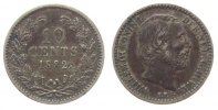 Niederlande 10 Cents Ag Wilhelm III, Schulman 660 -