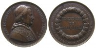 Vatikan Medaille Bronze Pius IX (1846-78) - auf seine Wahl, Brustbild nach rechts / Mehrzeiler im Kranz, v. P. Girometti, ca. 57,2 MM, kleine Fle -