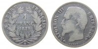 Frankreich 1 Franc Ag Napoleon III, BB (Strasbourg) -