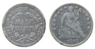 USA 1/2 Dime Ag Seated Liberty -