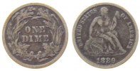 USA Dime Ag Seated Liberty -