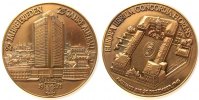 Städte Medaille Bronze verkupfert (?) Offenbach (Main) - 25 Jahre Frieden, 25 Jahre Aufbau, Rathaus / Rathaus bis 1943, v. Günther und Wiech, ca -