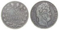 Frankreich 5 Francs Ag Louis Philippe I, W (Lille) -