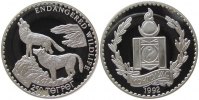 Mongolei 250 Tugrik Ag Mongolische Wölfe -