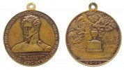 vor 1914 tragbare Medaille Bronze Leopold Victor Friedrich von Hessen-Homburg (1787-1813) - auf den 100. Todestag, Befreiungskrieg, er fiel in der Schlacht -