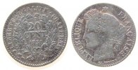 Frankreich 20 Centimes Ag Ceres, A (Paris) -