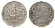 Frankreich 20 Centimes Ag Napoleon III, A (Paris) -