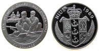 Niue 50 Dollar 1992 Ag Olympiade Rudern pp