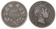 Portugal 200 Reis Ag Petro V -