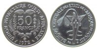 West Afrik. Staaten 50 Francs KN Essai, 1750 Ex., Sägerochen -