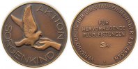 Tiere Medaille Bronze Verband Deutscher Brieftaubenliebhaber e.V. - Aktion Sorgenkind, Essen, für hervorragende Flugleistungen, ca. 43 MM, klei -