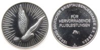 Tiere Medaille Silber Verband Deutscher Brieftaubenliebhaber e.V., Essen, für hervorragende Flugleistungen, ca. 22,5 MM, ca. 5,23 Gramm -