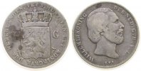 Niederlande 1/2 Gulden Ag Wilhelm III -