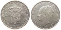 Niederlande 2 1/2 Gulden Ag Wilhelmina I, Schulman 786 -