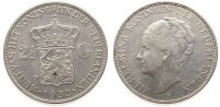 Niederlande 2 1/2 Gulden Ag Wilhelmina I, Schulman 787 -