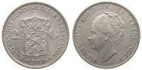 Niederlande 2 1/2 Gulden Ag Wilhelmina I -