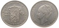 Niederlande 2 1/2 Gulden Ag Wilhelmina I -