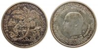 Tunesien 1 Dinar Ag FAO, etwas fleckig -
