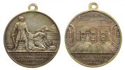 Vatikan tragbare Medaille Bronze versilbert Paulus - auf seine (nicht belegte) Enthauptung in Rom, Legionär mit Schwert links neben dem Enthaupteten - dar -