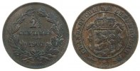 Luxemburg 2 1/2 Centimes Br Adolphe, Schön 1, Bapth -