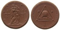 Porzellan Medaille Böttger Steinzeug Ruhrhilfe, ca. 41,5 MM -