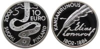 Finnland 10 Euro Ag 200. Geburtstag von Elias Lönnrot -