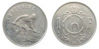 Luxemburg 1 Franc KN Hüttenarbeiter, Charlotte, Schön 33 -