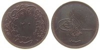 Türkei 20 Para Ku Abdul Aziz (1861-1876), AH1277/4, feine Kratzer -