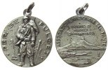 Italien Medaille Bronze versilbert Associazione nationale del Fante - Raduno di Napoli, Gebirgsjäger / Vesuv, ca. 30 MM -