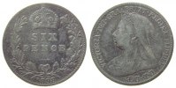 GB Großbritannien ab 1708 6 Pence Ag Victoria -