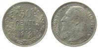 Belgien 50 Centimes Ag Leopold II, der Belgen -