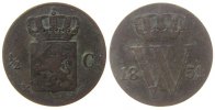 Niederlande 1/2 Cent Ku Wilhelm III -