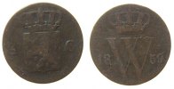 Niederlande 1/2 Cent Ku Wilhelm III -